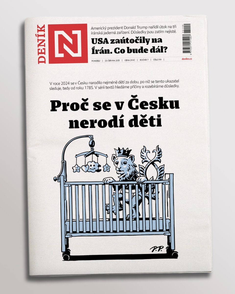 V zítřejším tištěném Deníku N si můžete přečíst: 
- Speciál: Proč se v Česku nerodí děti a co to bude znamenat
- Kde teď je obohacený uran? Přiblíží americký útok pád íránského režimu? Zablokuje Írán ropnou trasu? Expert odpovídá
- Zdravotními problémy sníženou porodnost