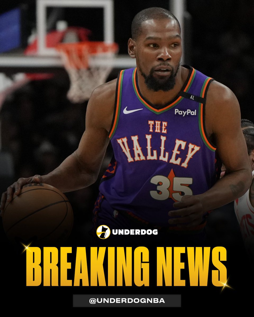 UnderdogNBA's tweet image. Trade summary:
Rockets get - Kevin Durant
Suns get - Jalen Green, Dillon Brooks, No. 10 pick, 5 second-round picks