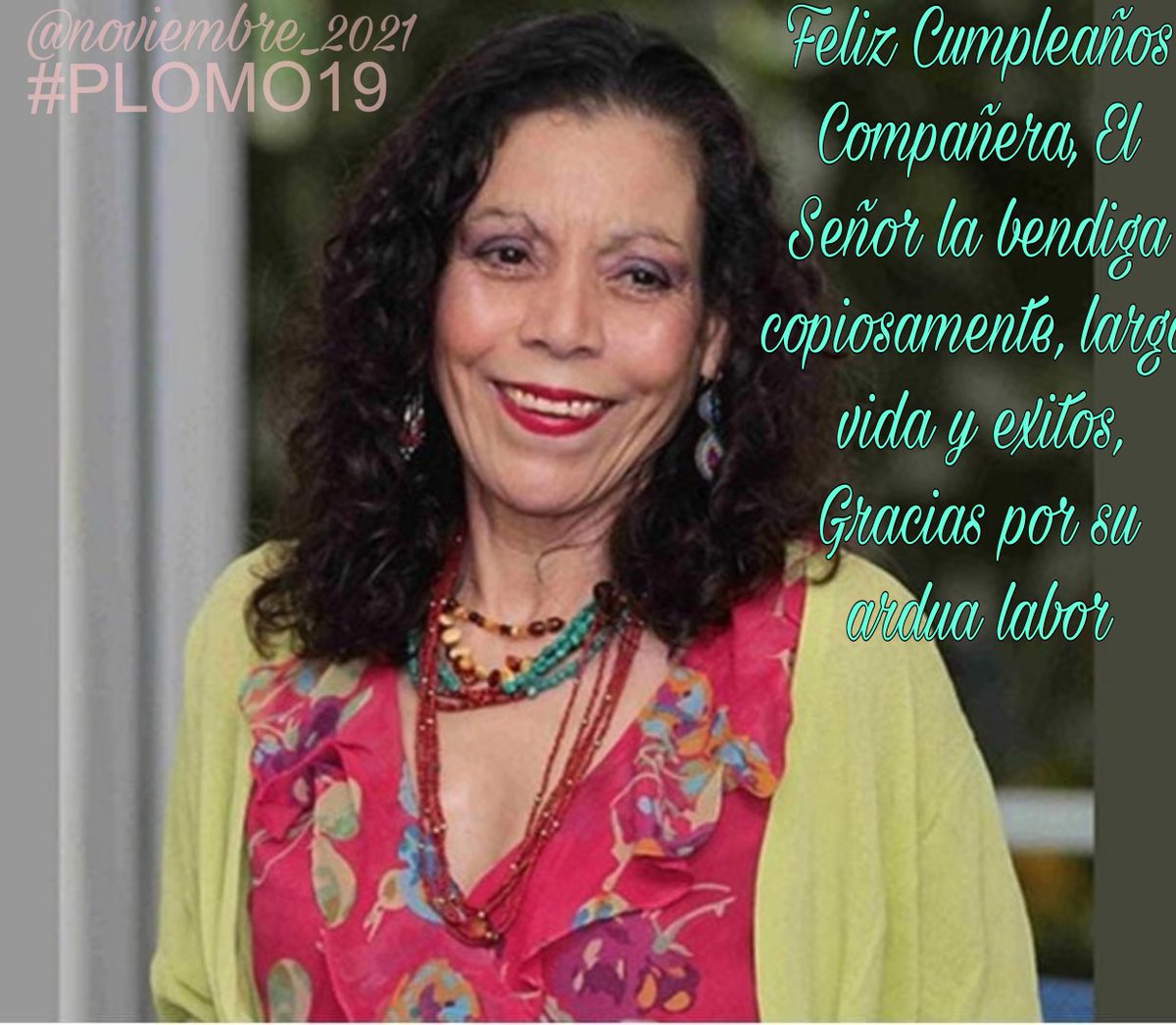 NOVIEMBRE ❤🖤 REVOLUTION (@noviembre_2021) on Twitter photo Sin la participación de la mujer NO HAY REVOLUCIÓN!!!! Un día como hoy nació una grande de #Nicaragua FELIZ CUMPLEAÑOS Cra. Copresidenta, orando muchas bendiciones, gracias por su entrega e incansable labor,
#4619SiempreMásAllá
#PLOMO19
<a href="/mijamart88/">⚫🔴𝕄𝕚𝕛𝕒𝕞𝕒𝕣𝕥🔴⚫</a>
<a href="/ale_rusconi/">alejandro rusconi</a>
<a href="/Mercede073/">🍂 мєяςє_fιиα2🍂</a> Sin la participación de la mujer NO HAY REVOLUCIÓN!!!! Un día como hoy nació una grande de #Nicaragua FELIZ CUMPLEAÑOS Cra. Copresidenta, orando muchas bendiciones, gracias por su entrega e incansable labor,
#4619SiempreMásAllá
#PLOMO19
<a href="/mijamart88/">⚫🔴𝕄𝕚𝕛𝕒𝕞𝕒𝕣𝕥🔴⚫</a>
<a href="/ale_rusconi/">alejandro rusconi</a>
<a href="/Mercede073/">🍂 мєяςє_fιиα2🍂</a>