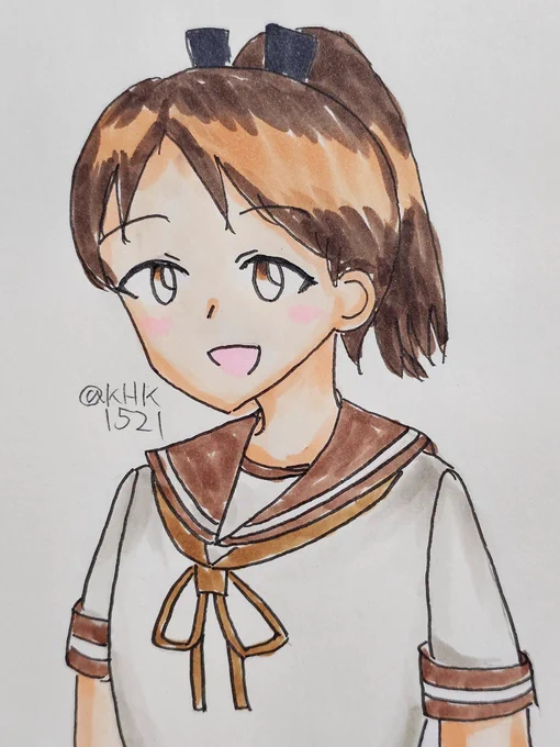 敷波ちゃん #艦これ版真剣お絵描き60分一本勝負_20250622 #敷波進水日