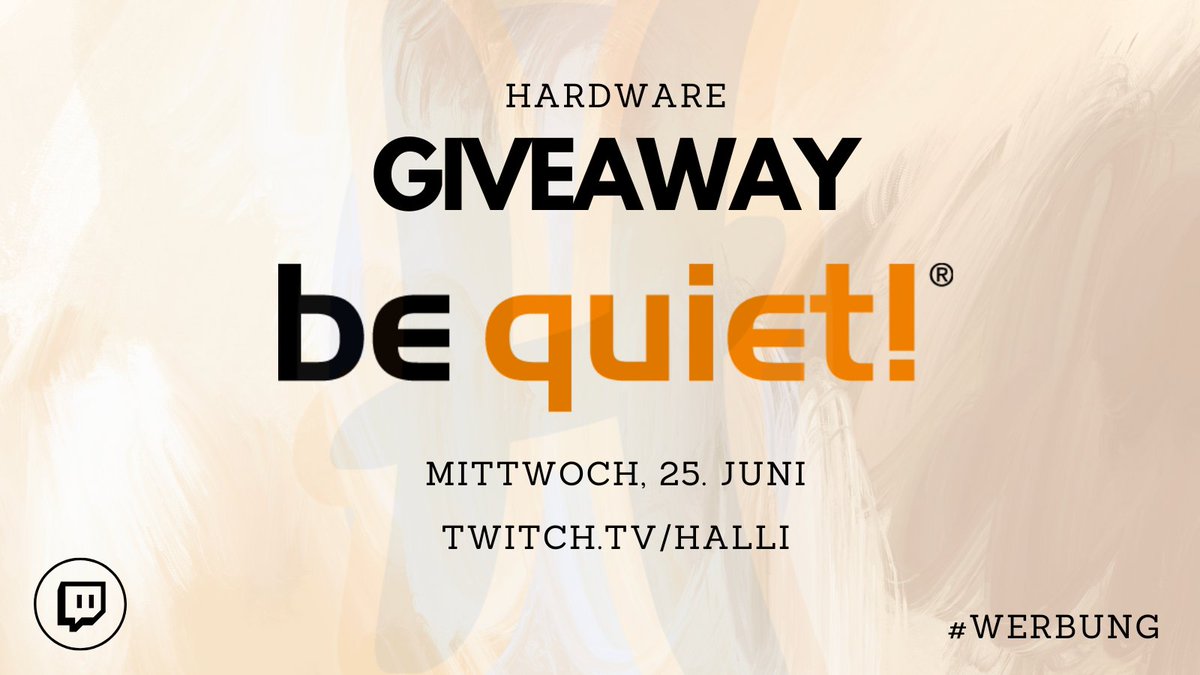 Juni Hardware Giveaway startet ab 11 Uhr. Seid dabei!   twitch.tv/halli #werbung Mittwoch ist es soweit. <a href="/bequietofficial/">be quiet!</a>