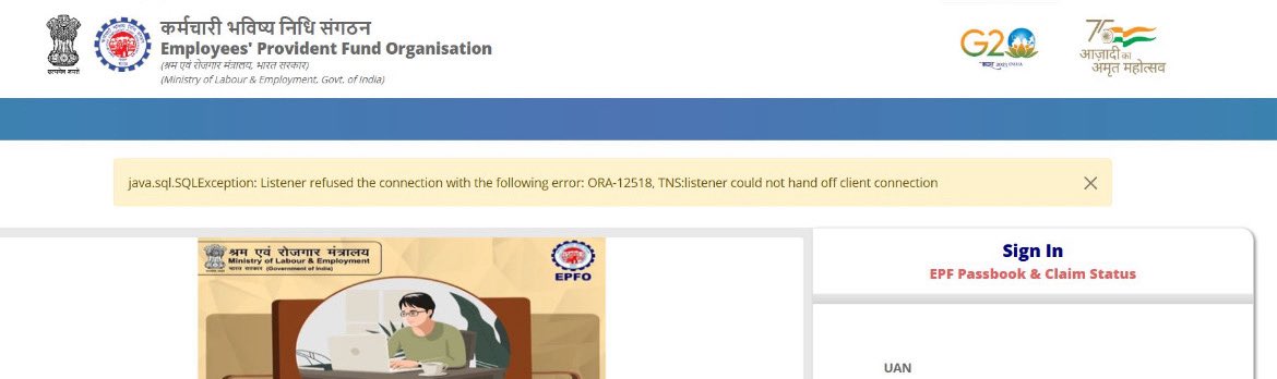 mandy_thakur18's tweet photo. Dear @socialepfo 

Atleast hire a software engineer who can solve your basic (sql authentication) problem. Its pathatic to see the same exception from last 1 month. If you don't have resources to fix this just raise your hand we will do free off cost for you. https://t.co/Tn02Tx906h