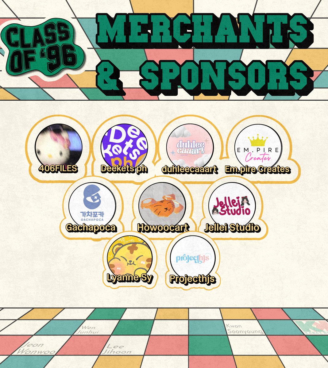 Class of ‘96 Merchant Hall line-up! ✨

Your fave shops are joining us this July 5! Drop by their tables and check out all the anik-aniks, PCs, and fan-made merch.

Registration form:
📋 tinyurl.com/Classof96CSE

See you at #Classof96CSE!