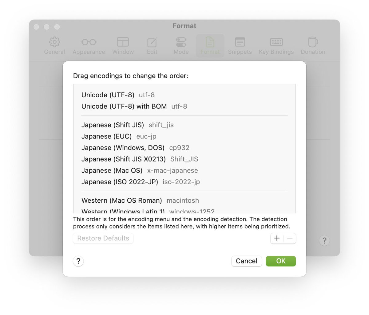 Released the first beta version of CotEditor 5.2.0. Just with a small new feature but maybe useful for power users. Please note that CotEditor 5.2 series will still not support macOS 26.
coteditor.com/beta