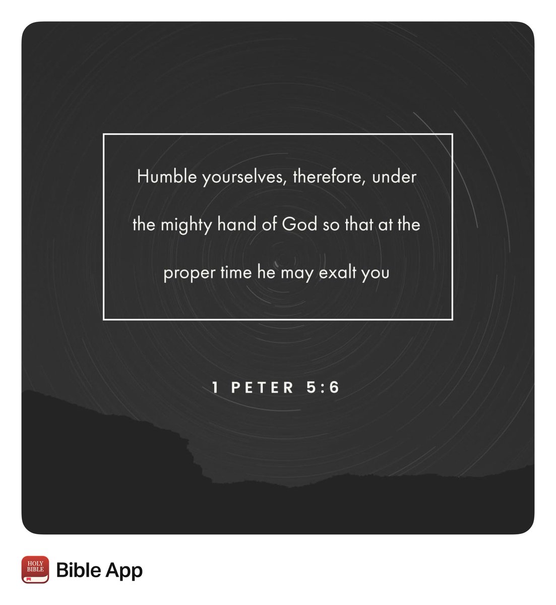 Therefore humble yourselves under the mighty hand of God.