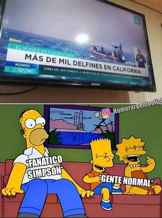 La mayoría hemos visto ese episodio de los Simpsons en el que los delfines toman el control del mundo 👁️👄👁️