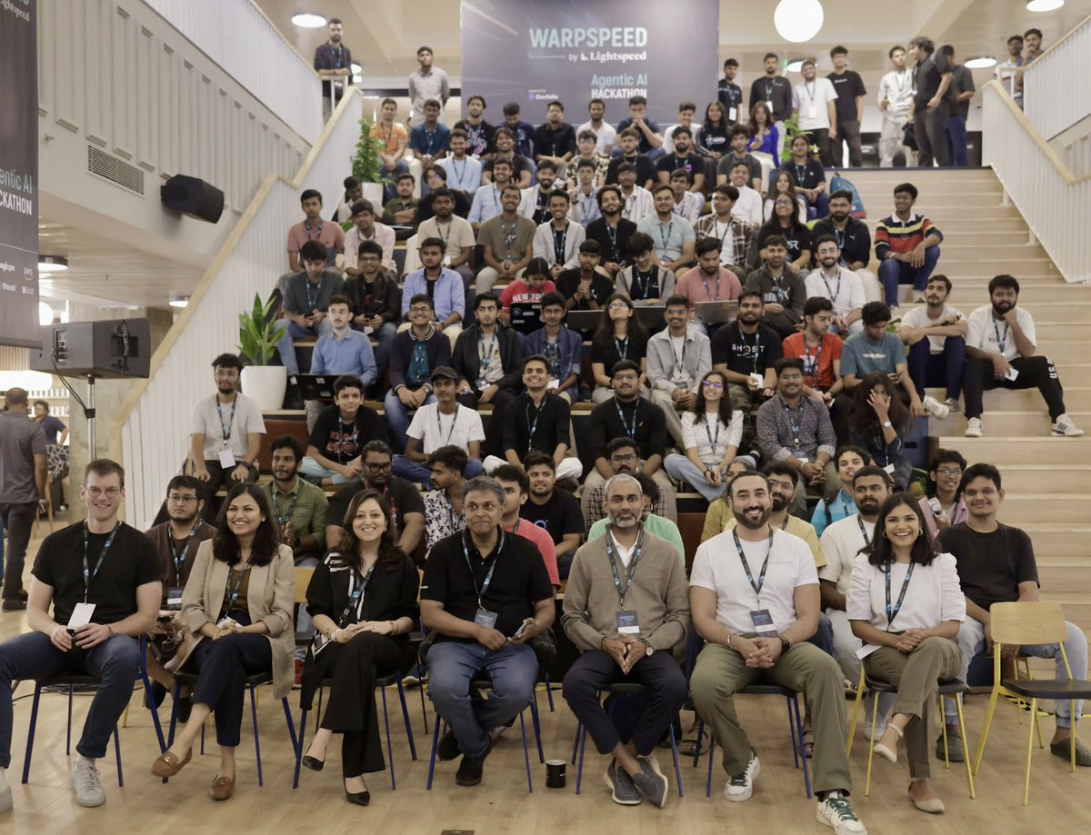 Lightspeed India (@lightspeedindia) on Twitter photo We witnessed interesting projects from AI agents and assistants to LLM, ML tools and agentic workflows for B2B - what an incredible weekend at #Warpspeed2025! Automation stood out as a key theme, with builders reimagining ways to streamline business operations.
 
The energy and We witnessed interesting projects from AI agents and assistants to LLM, ML tools and agentic workflows for B2B - what an incredible weekend at #Warpspeed2025! Automation stood out as a key theme, with builders reimagining ways to streamline business operations.
 
The energy and