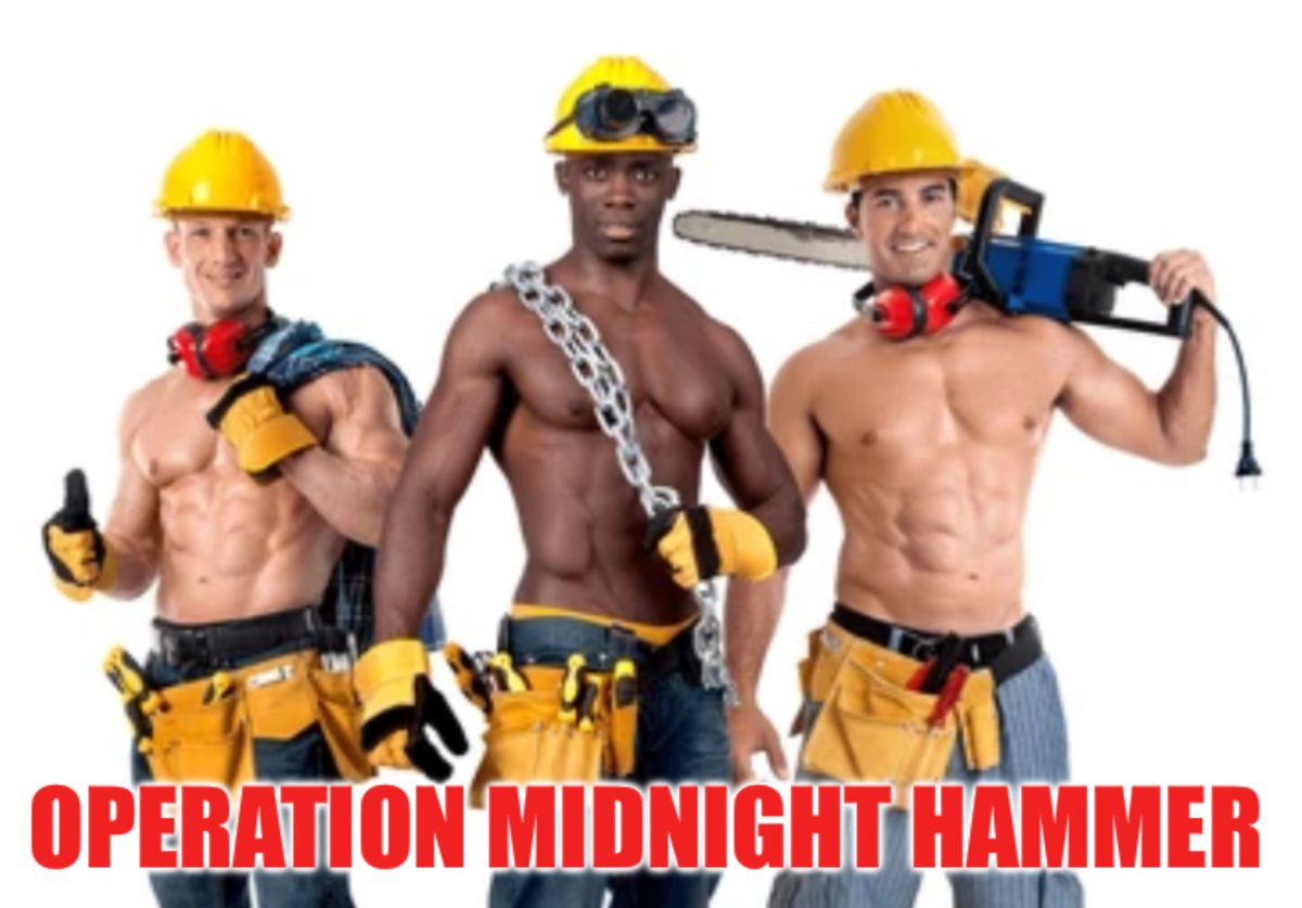 stmdc's tweet image. Operation Midnight Hammer
Sounds like a gay porn movie