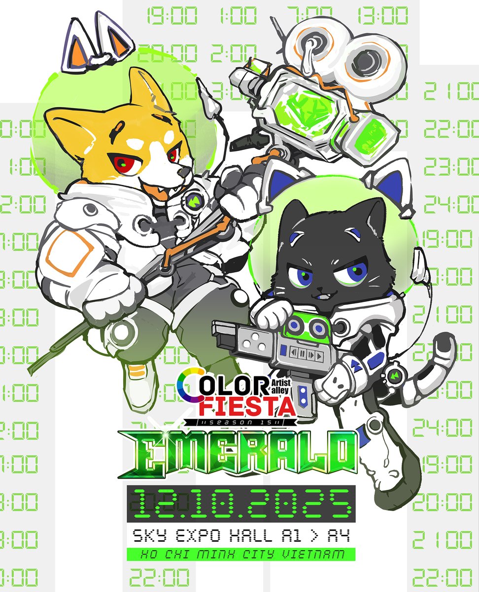 ColorFiestaVN's tweet image. 💚 OFFICIAL ANNOUNCEMENT 💚
Color Fiesta season 15: EMERALD
💎Date: October 12th, 2025 (Sunday)
💎Venue: Hall A1-A4, Sky Expo, Quang Trung Software City, District 12, Ho Chi Minh City
#colorfiestaseason15 #cofiss15 #artistalley #conventioninvietnam #skyexpo