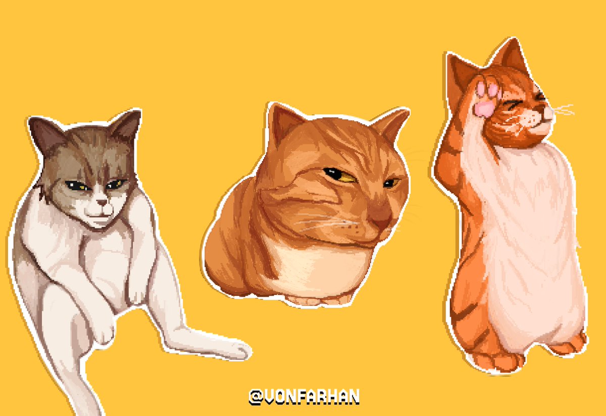 Vonfarhan's tweet photo. Malaamm,mungkin kedepannya postinganku bakal variasi style pixel art,terutama gambarin mahluk2 halus dibawah, Yuk RT Miaww😹 https://t.co/wies5Nen2j