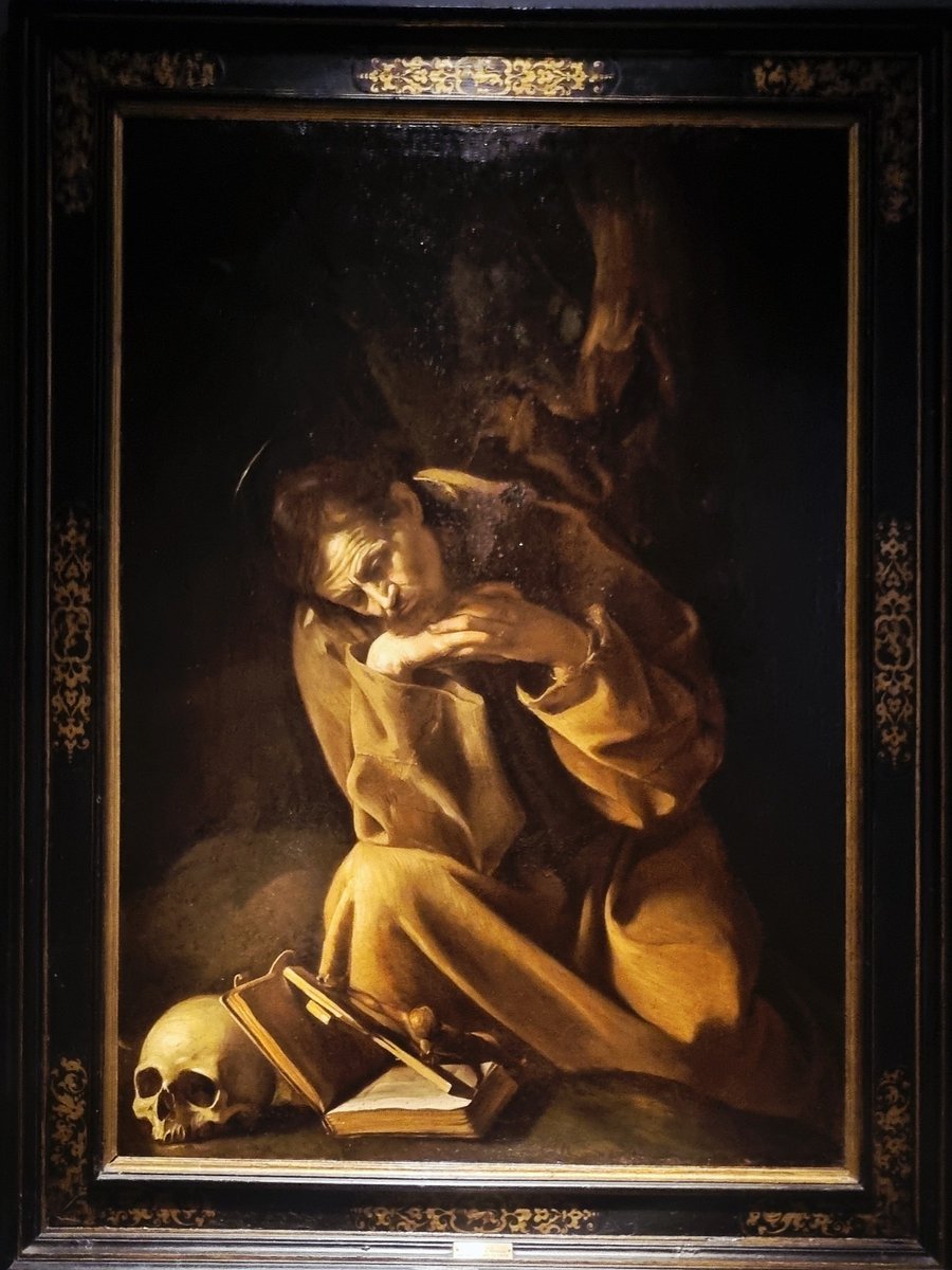 theoneelectron2's tweet photo. Caravaggio, San Francesco in meditazione https://t.co/1t1ymZ9IJN