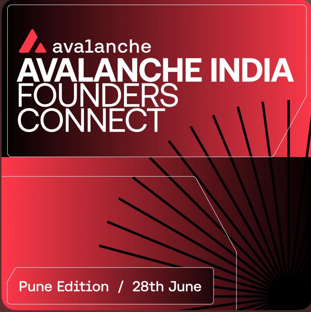 Krishna (@cryptoprofesso9) on Twitter photo Pune fam mark your calendars for 28th June ๐
We are bringing Avalanche Founders Connect to town - Real talk. Real builders. Real opportunities.
Oh and the OGs <a href="/shriyashpandit/">Shriyash Pandey</a> & <a href="/versatile_amit/">Amit Sharma ๎จ</a> will be here too ๐
๐ Donโt miss out: lu.ma/0qmaowyp Pune fam mark your calendars for 28th June ๐
We are bringing Avalanche Founders Connect to town - Real talk. Real builders. Real opportunities.
Oh and the OGs <a href="/shriyashpandit/">Shriyash Pandey</a> & <a href="/versatile_amit/">Amit Sharma ๎จ</a> will be here too ๐
๐ Donโt miss out: lu.ma/0qmaowyp