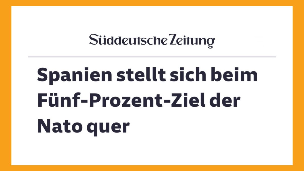 Respekt, immerhin eine europäische Regierung, die den Mut hat, Trump die Stirn zu bieten. Während in 🇩🇪 selbst die SPD weiter katzbuckelt &amp; diese willkürlichen Prozentziele mitträgt, die völlig losgelöst sind von real notwendigen Verbesserungen der Verteidigungsfähigkeit. Absurd.