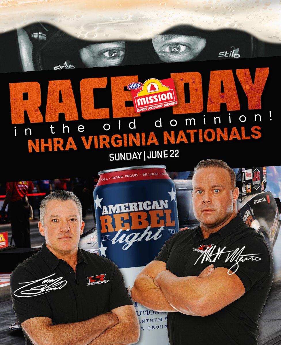Tony Stewart Racing Nitro (@tsrnitro) on Twitter photo Happy Race Day from the #VirginiaNats! Catch <a href="/TonyStewart/">Tony Stewart</a> and <a href="/MattHagan_FC/">Matt Hagan</a> in their <a href="/AmericanRebel99/">American Rebel</a> machines.
#TSRnitro | #NHRA | #Dodge | <a href="/NHRA/">NHRA</a> | <a href="/AndyRossRebel/">Andy Ross</a> Happy Race Day from the #VirginiaNats! Catch <a href="/TonyStewart/">Tony Stewart</a> and <a href="/MattHagan_FC/">Matt Hagan</a> in their <a href="/AmericanRebel99/">American Rebel</a> machines.
#TSRnitro | #NHRA | #Dodge | <a href="/NHRA/">NHRA</a> | <a href="/AndyRossRebel/">Andy Ross</a>