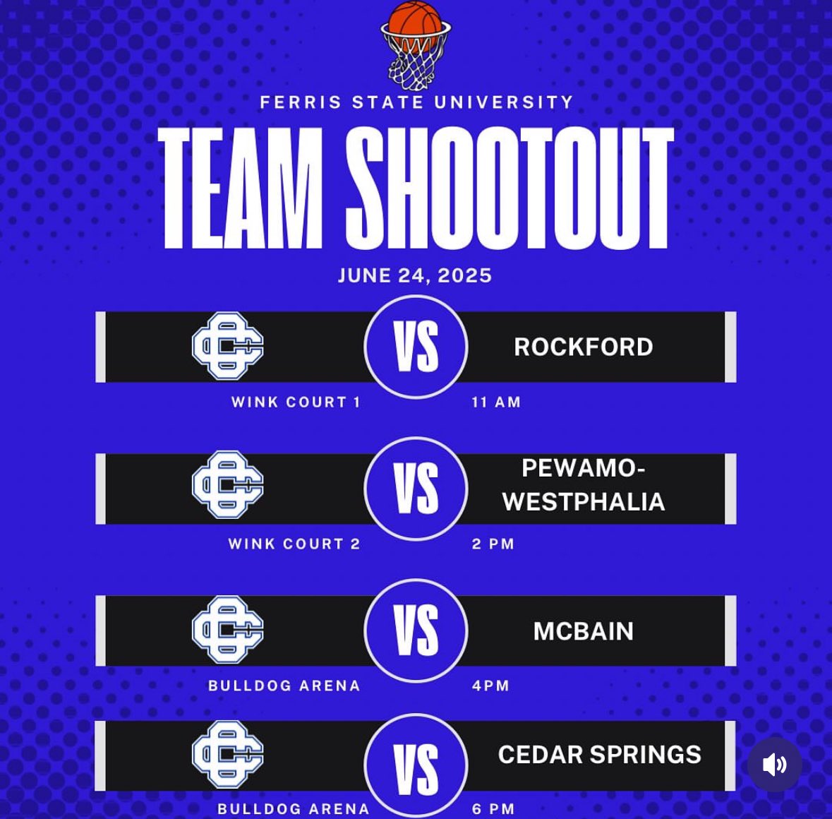 Come check us out at the Ferris State Shoot Out!!🏀