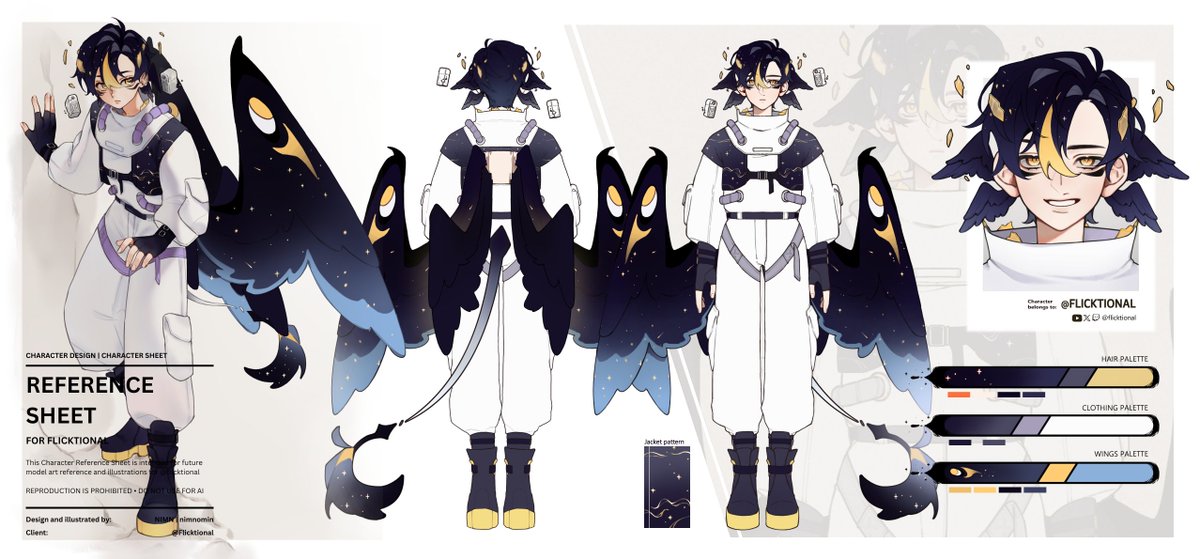 nimn_omin's tweet photo. Finally able to post this character design and sheet, I made for @Flicktional  

#Commission https://t.co/By8JGnzHSb
