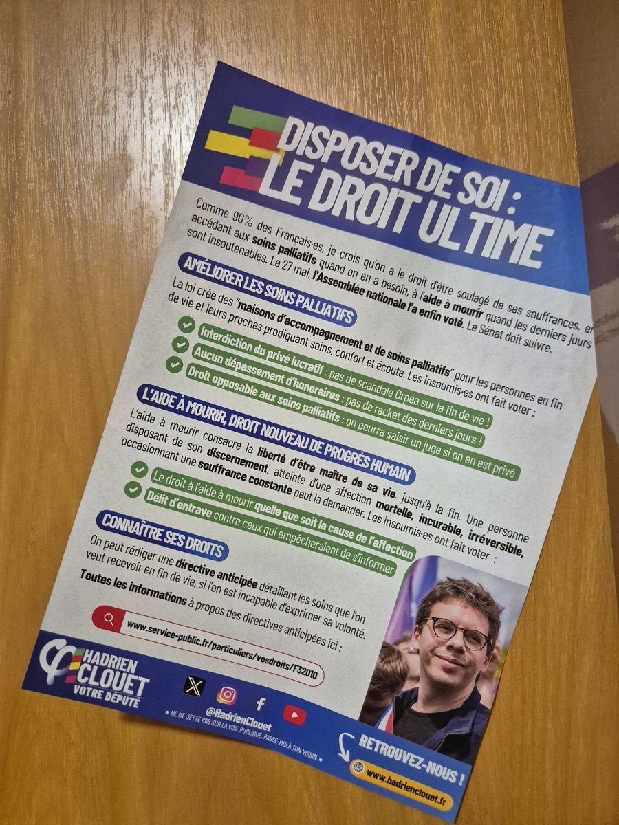 Moment d'échange sur le marché de #Cornebarrieu puis en porte-à-porte autour du droit à mourir dans la dignité.

"On veut le droit de chacun à décider pour soi, si venait le moment d'une souffrance insurmontable" : c'est le vote des insoumis à l'Assemblée nationale.
