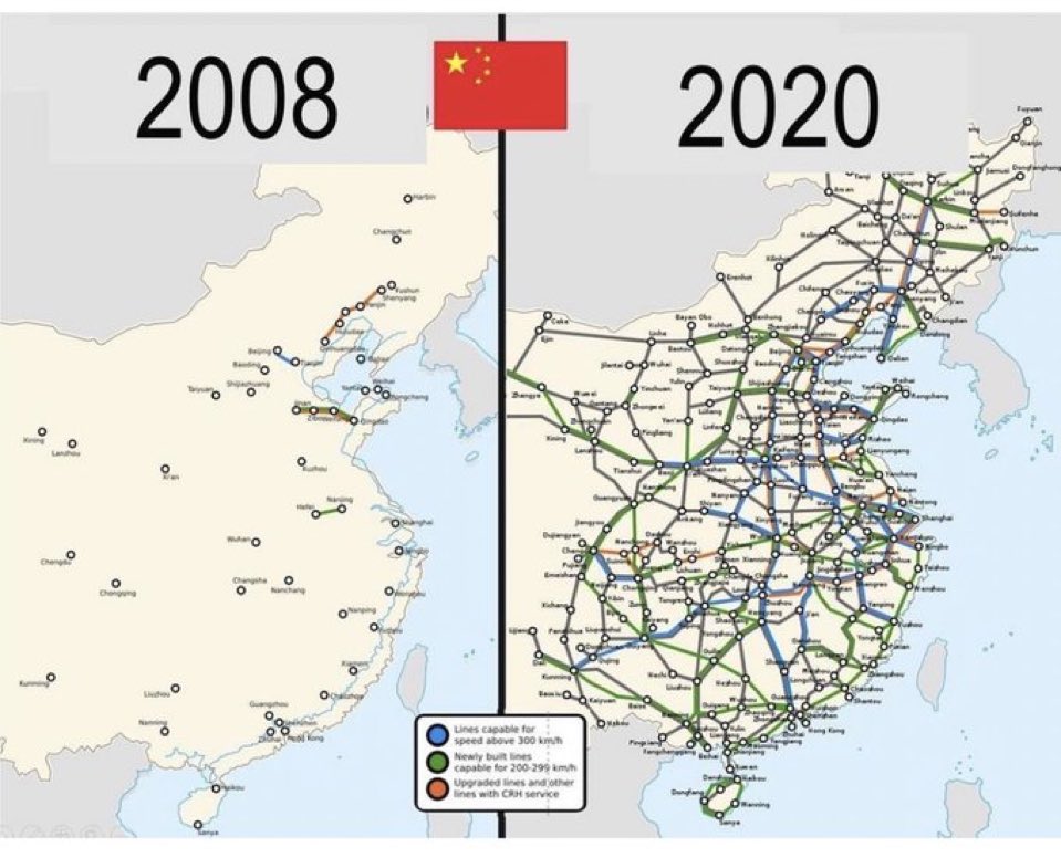 PJWilkinson's tweet image. China high speed rail network.  
HS2…..  #hs2