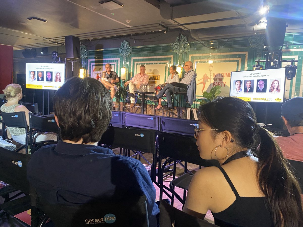 Probably the most important panels starting now: AI on trial: Ethics and Law in the Age of AI