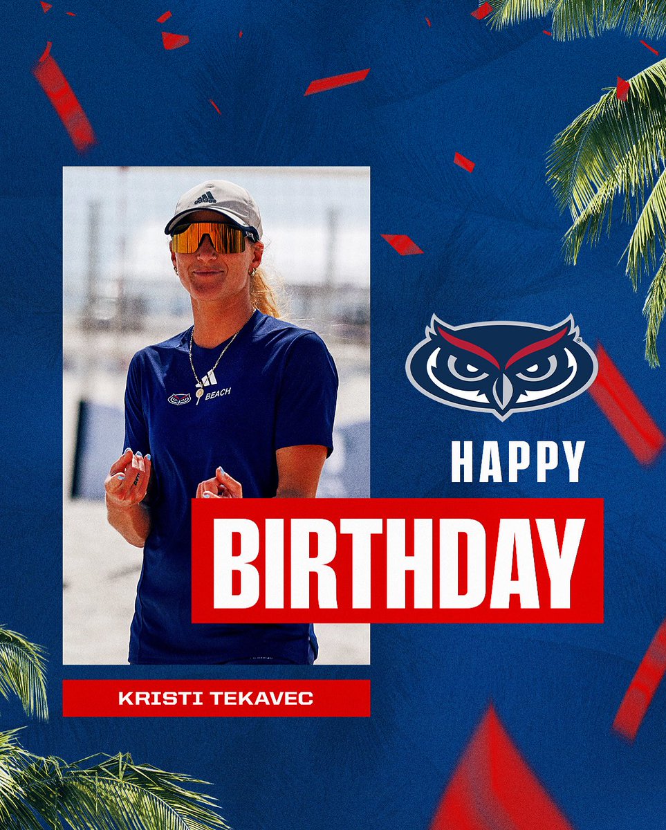 FAUBeachVB's tweet image. Wishing Coach Kristi a happy birthday!! Hope you have a great day! π₯³π
#WIPποΈ