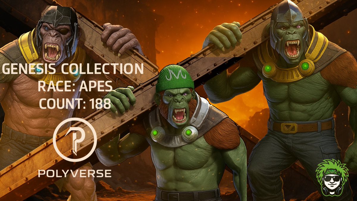 zsolt_tech's tweet photo. THE APE RACE HAS AWAKENED 🦍🔥
Built for war. Born for brawls.
These close-combat monsters don’t back down.
Only 188 in the Genesis collection.
Which race will you choose?
👉 @0xPolyverse Beta is LIVE.
#Polyverse #Web3Gaming #NFTGaming #Zsoltech https://t.co/w1XWsJ07CH