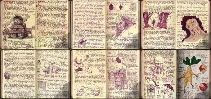 Carl_Kruse's tweet image. Guillermo del Toro's sketchbook for Pan's Labyrinth