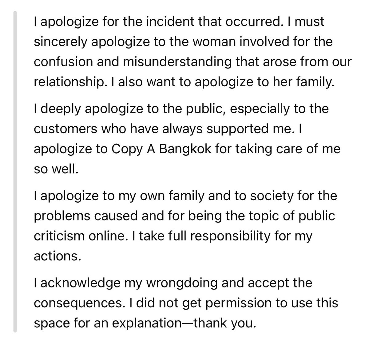 ThoughtsNOpts's tweet photo. Statement from #ShellThakrit translated to English https://t.co/eVBrrPjjfX