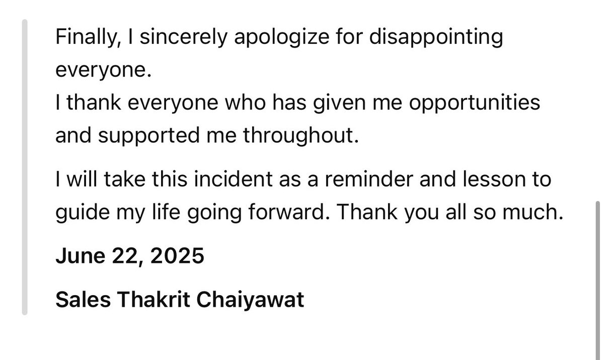 ThoughtsNOpts's tweet photo. Statement from #ShellThakrit translated to English https://t.co/eVBrrPjjfX
