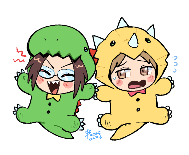 肉食🍖vs草食🍀
#mobuhan #モブハン