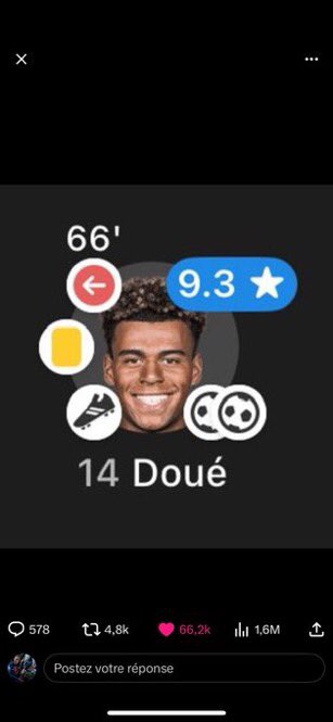 Désiré Doué en finale de LDC pendant que Yamal DM des escortes.