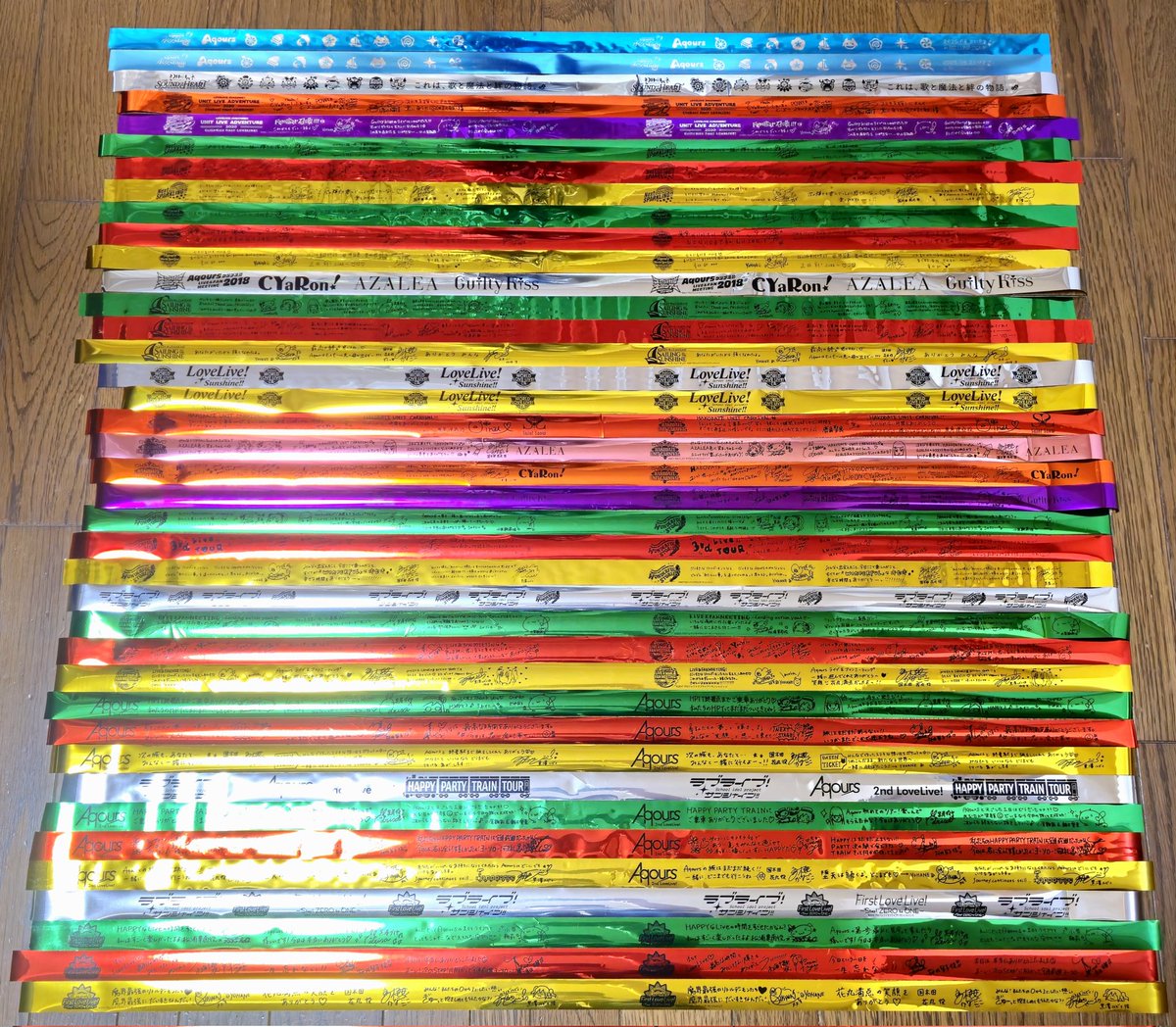 Aqours First LIVE 〜 Finale LIVEまでの全39種類の銀テを全てアリーナ