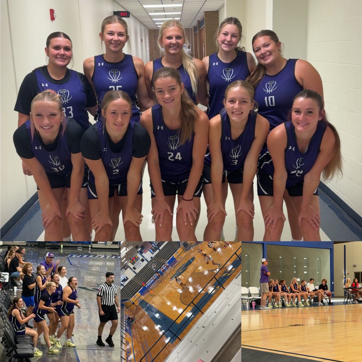 ehalfmann's tweet image. LCU Team Camp Year 2 ✅ We played some great basketball teams and got better which is the object in life- get better at everything you do. Last year we were eliminated first round of 2 minute challenge, this year we made final four! These girls are a fun group! 💜