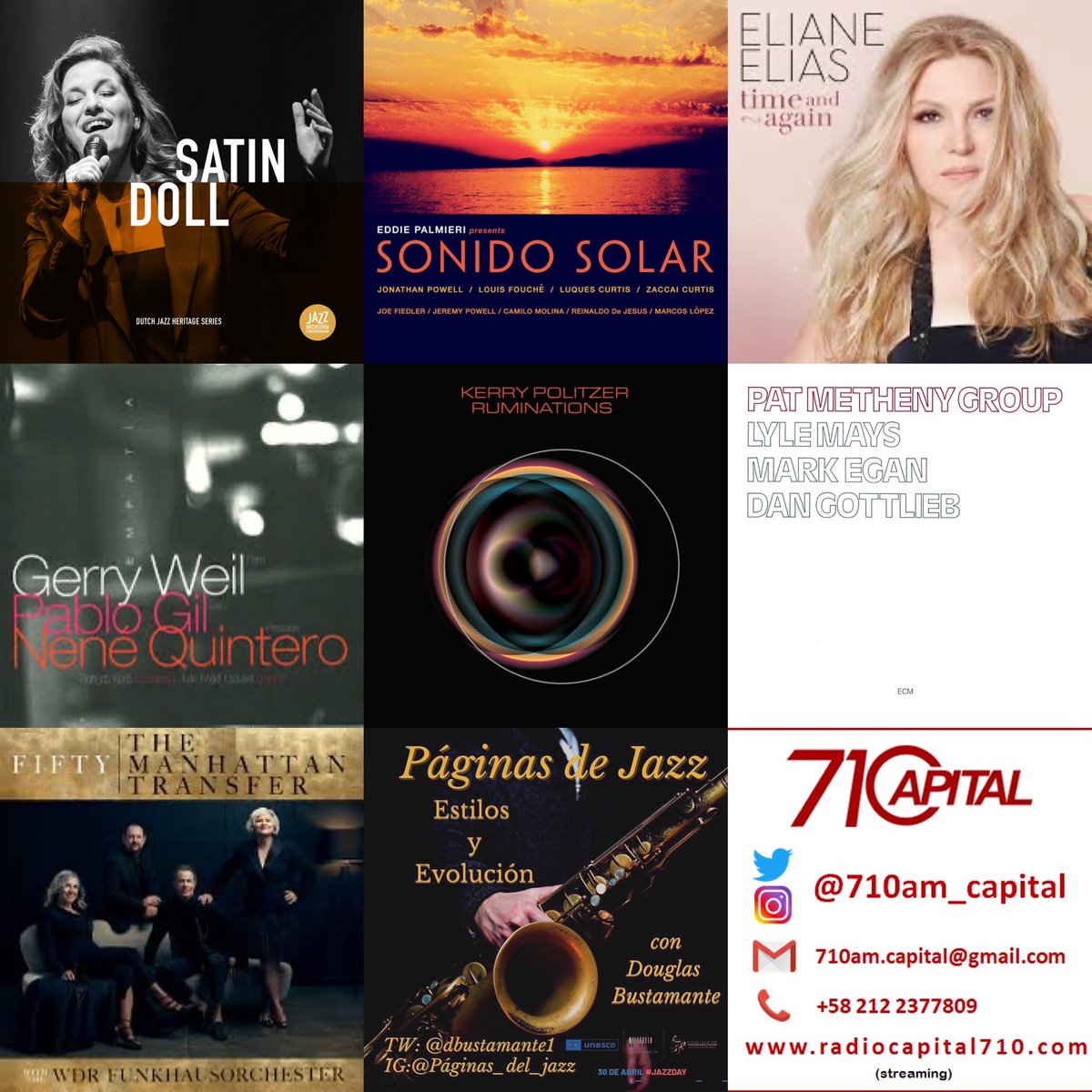 Douglas E. Bustamante (@dbustamante1) on Twitter photo Buenos días ☀️ y feliz domingo ☕️ !
Nuestra edición de #PaginasDelJazz esta noche en los horarios acostumbrados.
Esperamos la disfruten
#Jazz #Venezuela <a href="/710CAPiTAL/">Radio Capital 710 AM Venezuela. Noticias, deportes</a> Buenos días ☀️ y feliz domingo ☕️ !
Nuestra edición de #PaginasDelJazz esta noche en los horarios acostumbrados.
Esperamos la disfruten
#Jazz #Venezuela <a href="/710CAPiTAL/">Radio Capital 710 AM Venezuela. Noticias, deportes</a>