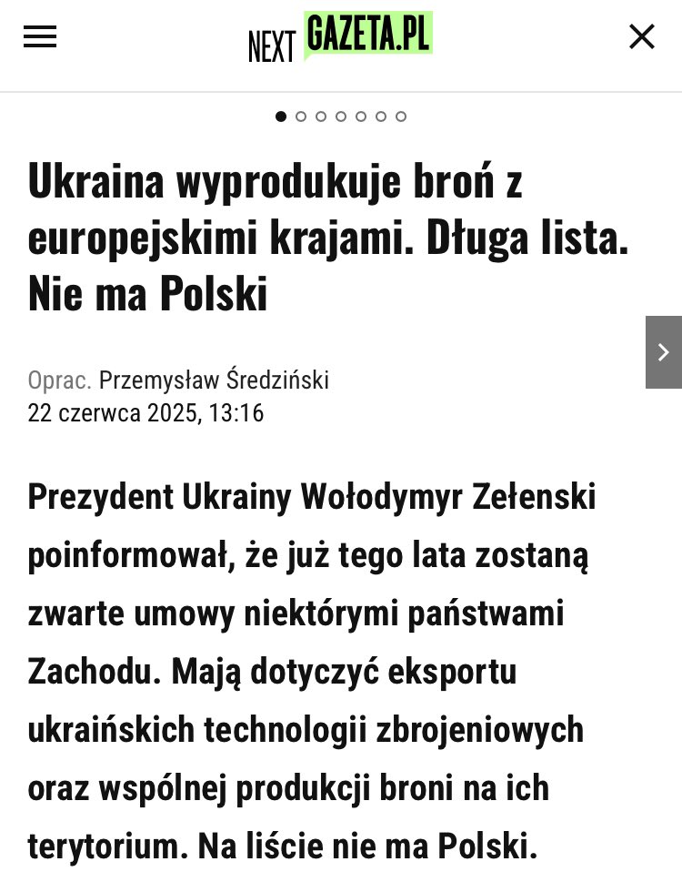 🔈Zagadka na dziś: 

- Który Kraj w Europie nie został uwzględniony na mapie nowych fabryk i technologii wojennych finansowanych z ukraińskiego budżetu obronnego
(43 mld $)⁉️

Na liście są 🇩🇪Niemcy, 🇫🇷Francja, Dania, UK, Litwa, Norwegia.

Brawo Panie Tusk - gramy już w 3 lidze