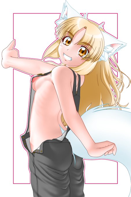 過去絵データ組合せに加筆してオーバーオールトヨカワちゃんとゼンラ-トヨカワちゃん 