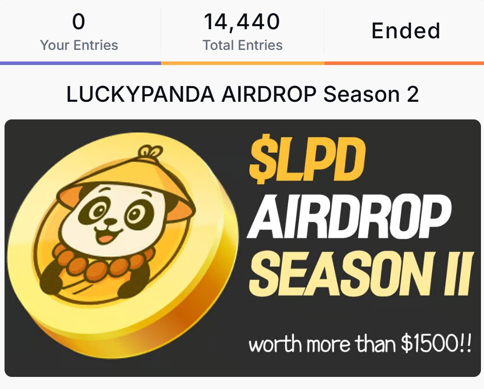 GLEAM event has ended. 
Congratulations to WINNER. 🎉 

* $LPD will be airdropped a week before the CEX listing.