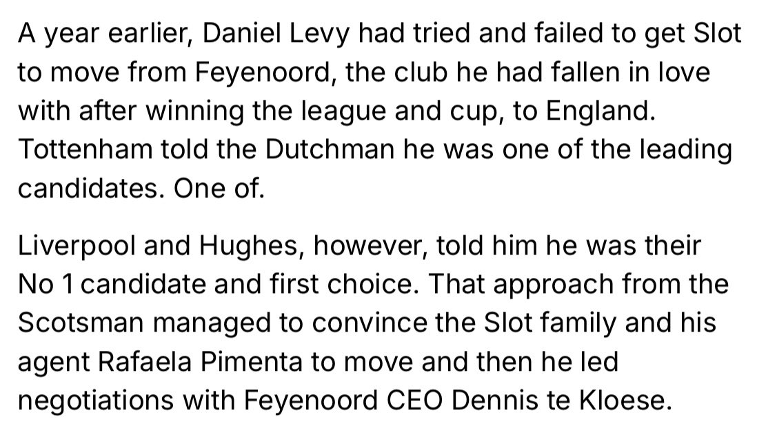 But Gary Neville confidently stated that Slot was our third choice so this can’t be true…