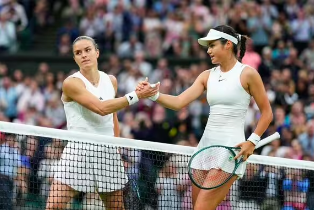 jessica4stein's tweet photo. "You shake hands, you make eye contact." -- Sakkari 2025. https://t.co/Siem1l1njW