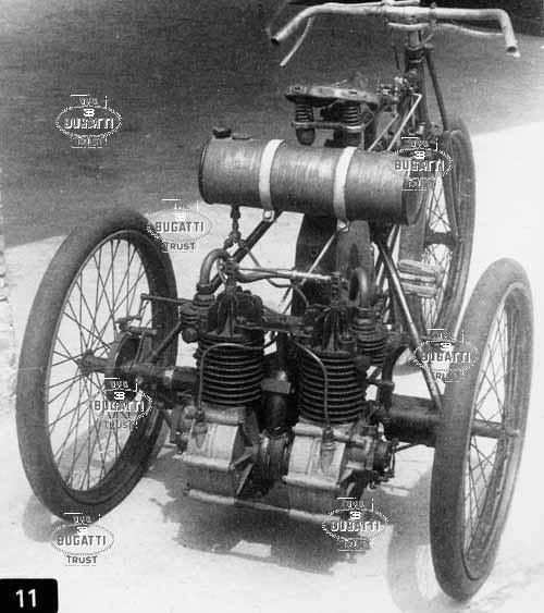 A belated #DavesCarIDService happy 126th birthday to a legendary marque in motoring: Bugatti. 

On June 19, 1899, a 17 year old Ettore Bugatti drove a twin engine tricycle of his own design to a win in the 110 mile Padua-Vincenza-Thiene-Bassano-Treviso-Padua road race. 

At the