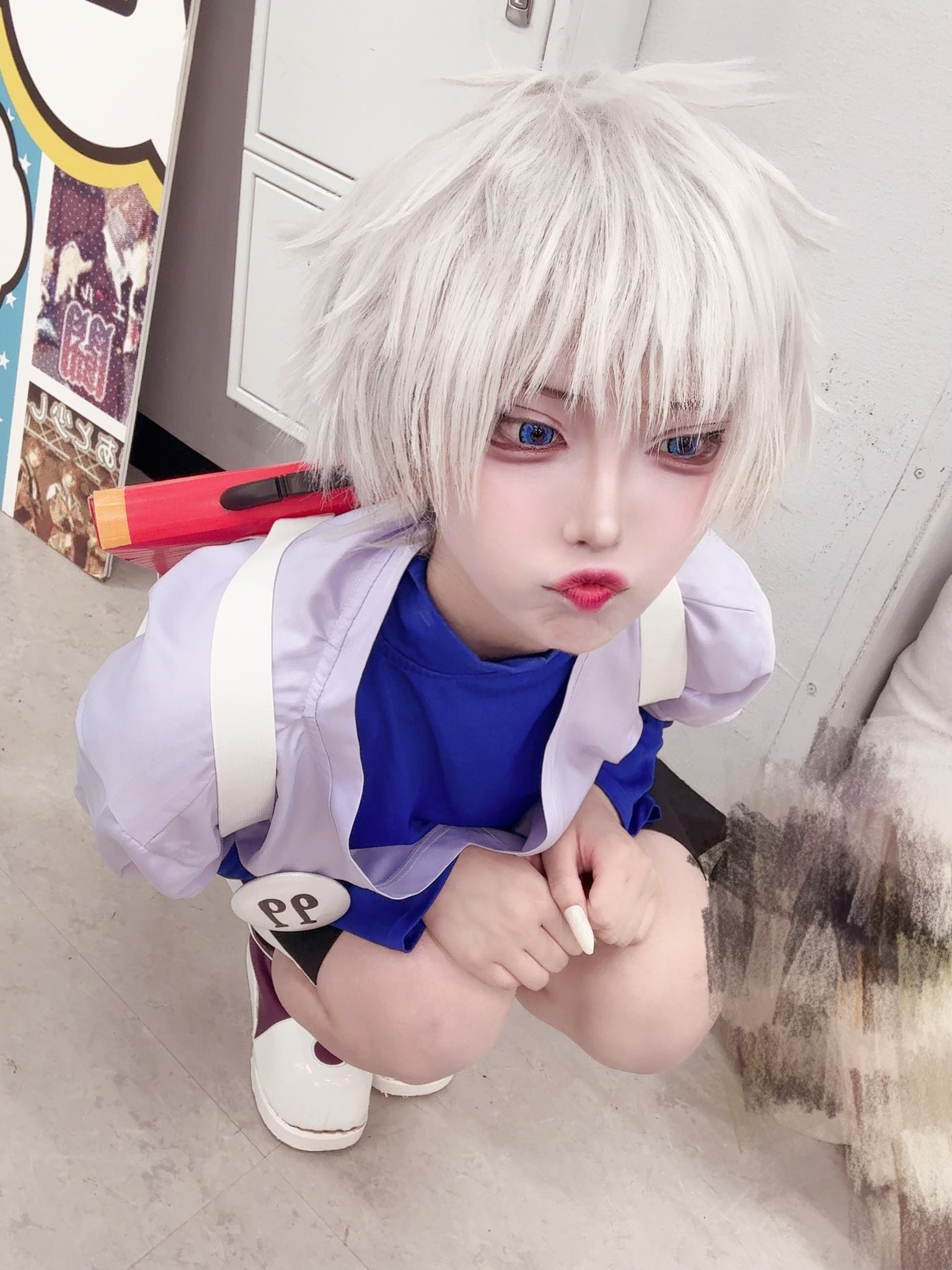 キルア コスプレ 赤ブー # ハンターハンターコスプレ #H×Hコスプレ #キルア