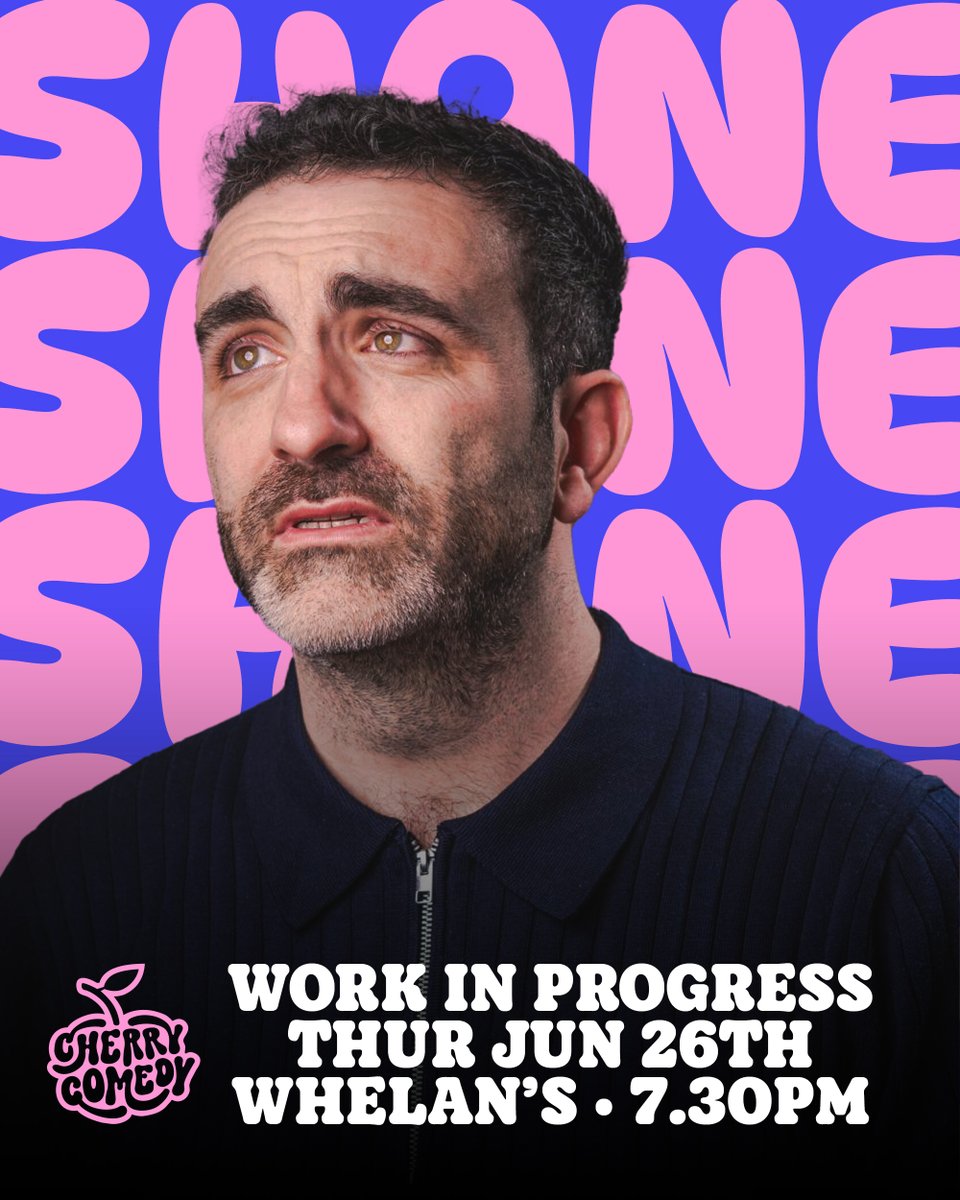 CherryComedy's tweet image. 4οΈβ£ DAYS TO GO!
Shane Clifford joins us this Thursday, June 26th from 7.30pm for his Work in Progress of his show 'Shane of Fools' alongside Emma Doran's WIP. π₯
Tickets are selling fast, get yours now for just β¬12 for both shows at cherrycomedy.ie! β¬
οΈβ¬
οΈβ¬
οΈ
π