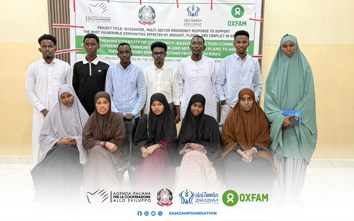 Zamzam Foundation, with AIC &amp; Oxfam, held CBP &amp; CPV training in Beledweyne to strengthen local protection for women, children &amp; persons with disabilities. Empowering communities to prevent harm &amp; build safer, resilient environments. #CommunityProtection #Somalia