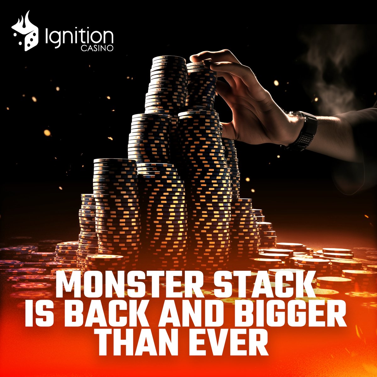 Over $375,000 GTD up for grabs across the biggest Monster Stack day of the series!

👹 THE MAIN EVENT - $250,000 GTD - $500 + $35 - 3:25pm ET
🪱 MINI MAIN - $70,000 GTD - $75 + $7 – 2:25pm ET
🌅 EARLY BIRD MAIN - $12,000 GTD - $75 + $7 - 9:25am ET
💀 MICRO MAIN - $20,000 GTD -