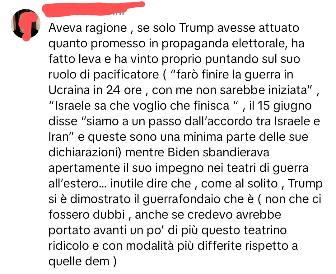 Mi stanno arrivando scuse francamente ridicole a difesa di Travaglio. "Aveva ragione ma Trump non si sta comportando come aveva promesso". Amici, se io faccio una previsione, e questa non si realizza, la colpa è mia, non della realtà che non va secondo i miei piani.