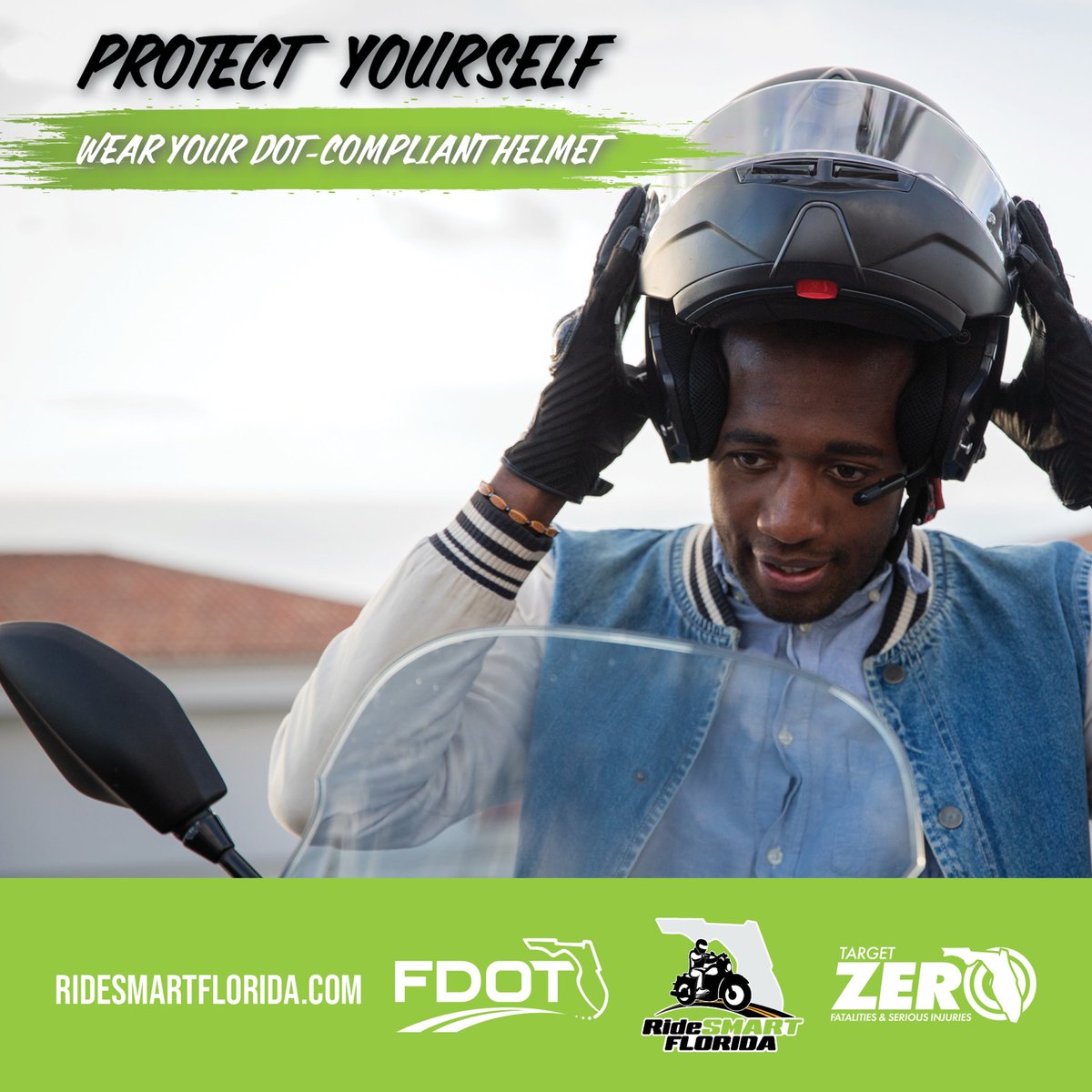 MyFDOT_Miami's tweet image. 🛡️Protect your ride – and your life.
Always wear a DOT-compliant helmet when riding.
Be smart. Be seen. Be safe.
➡️ridesmartflorida.com

#RideSmartFL #LetsGetEveryoneHome