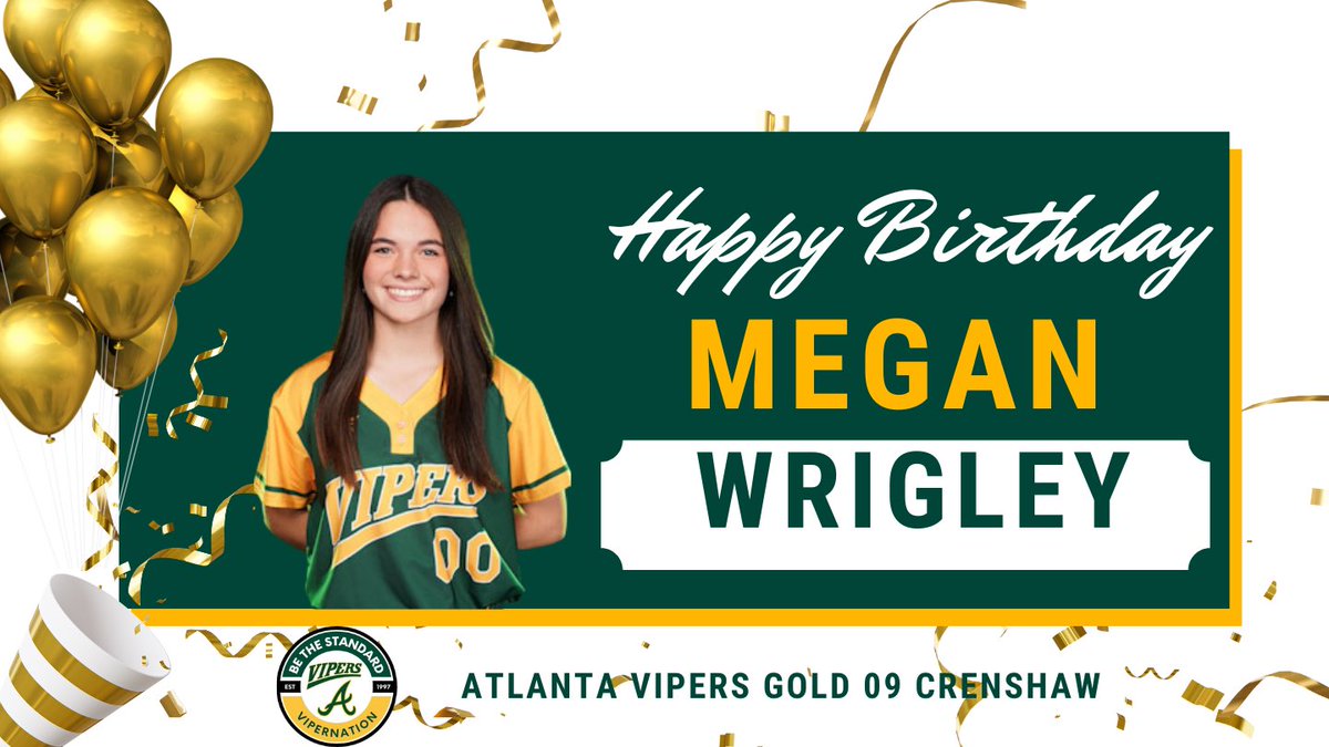 Atlanta Vipers Gold ‘09 - Crenshaw (@goldvipers09) on Twitter photo Two birthdays is better than one! Happy Sweet 16 to <a href="/WrigleyKatie28/">Katie Wrigley</a> and <a href="/WrigleyMegan28/">Megan Wrigley</a> ! Hope you have a great day! 🐍🐍 Two birthdays is better than one! Happy Sweet 16 to <a href="/WrigleyKatie28/">Katie Wrigley</a> and <a href="/WrigleyMegan28/">Megan Wrigley</a> ! Hope you have a great day! 🐍🐍