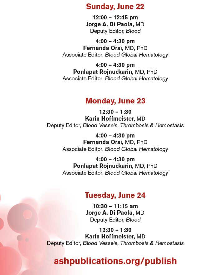 📣Join the Blood Portfolio Editors today at #ISTH2025! Schedule your meet and greets at Booth #143!👩‍⚕️👨‍⚕️🩸