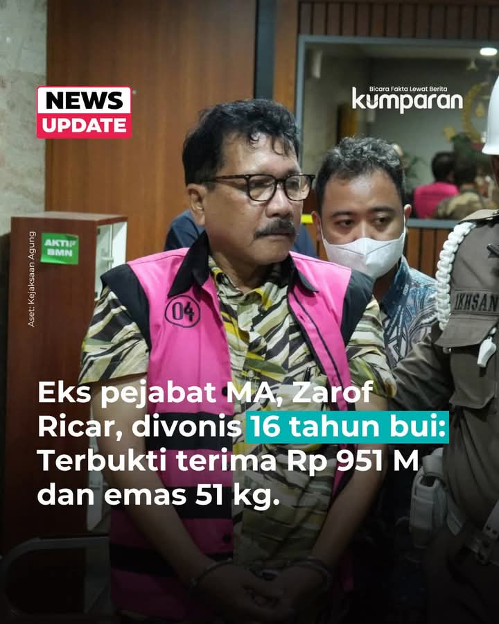 Coba kita kerja 16 tahun belum tentu dapet duit sama emas segitu banyak, buat para maling ya mending korupsi lah kalo hukuman nya cuma segitu 🤣🤣😂