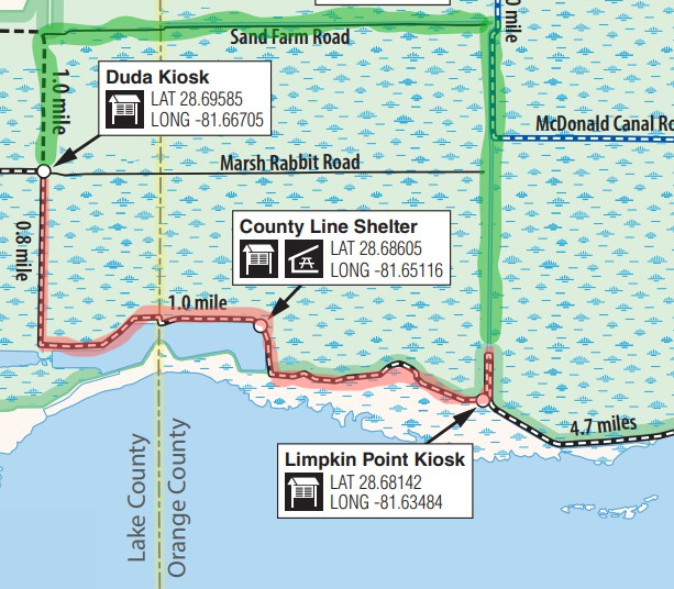 🚨 Trail Closure Alert: From June 23–July 24, the Loop Trail between the Plug &amp; Duda Crossroads will be closed. 🚧

➡️ Detour: North on Lake Level Canal Rd + West on McDonald Canal Rd.
🛑 See map for CLOSED route 
🟩 See map for DETOUR portion of the trail