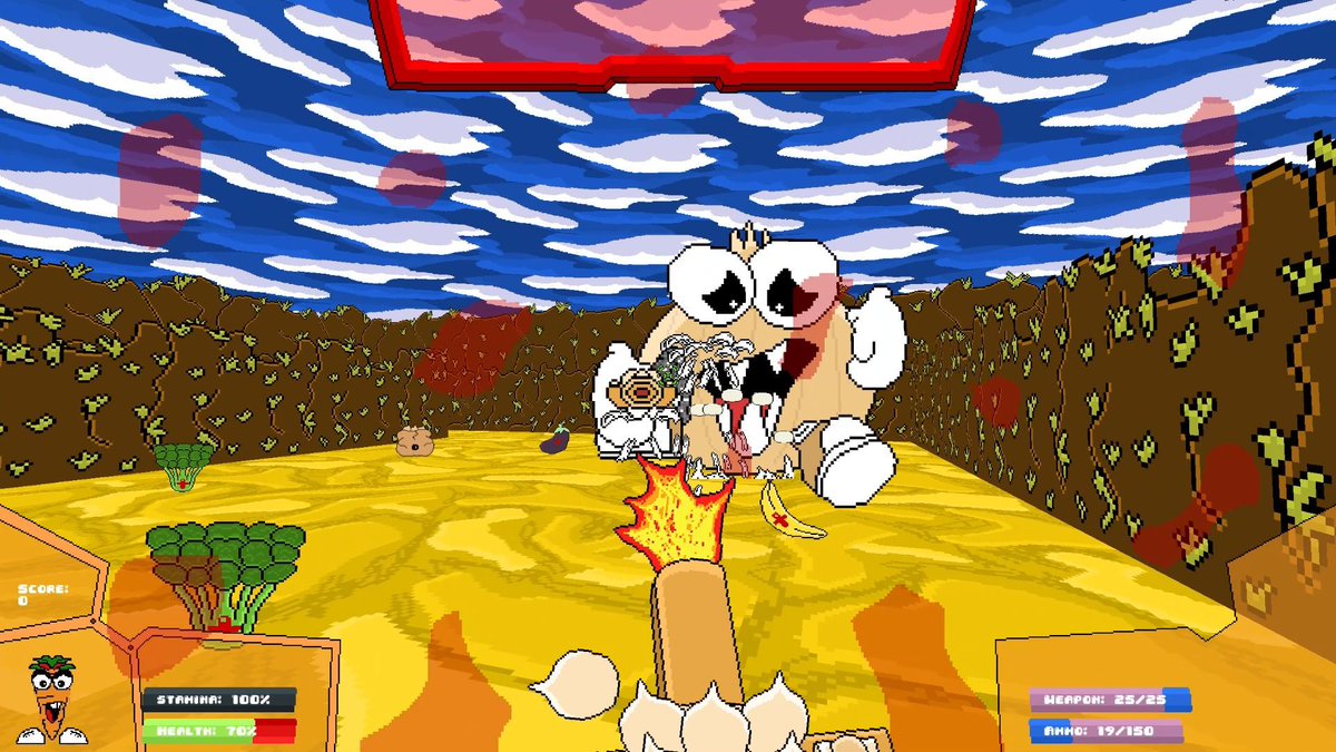 guyzacgfg's tweet image. This in another onion 🧅 being smashed by the onion n dicer! This is just some fun that can be seen! @gamemakerstudio @aseprite #gamemakerstudio #gamemaker #gamedevelopment #gamedev #aseprite #pixelart #gameart #fps #retrofps #boomershooter #games #game #oldschool #vegoutcrew